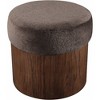 Meridian Furniture,Nimes Velour Fur Fabric Ottoman/Stool - 4 of 4