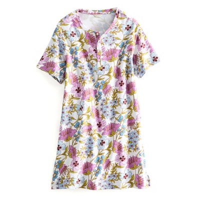 Vera Bradley Women's Outlet Cotton Henley Night Dress