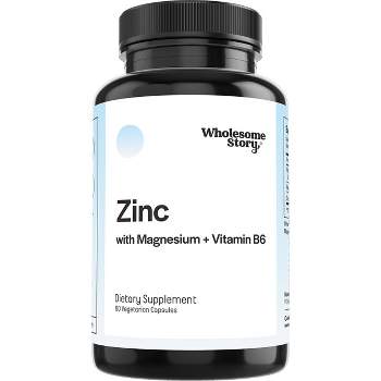 Wholesome Story Zinc + Magnesium + Vitamin B6 Capsules, 60ct