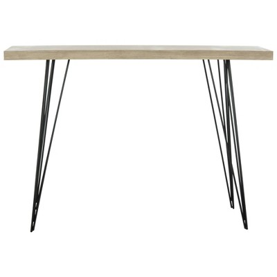 Etro Mid-Century Console Table - Light Brown & Black - Safavieh