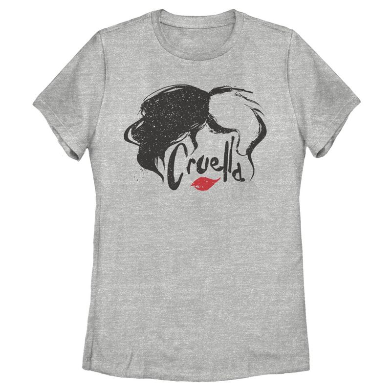 Women's Cruella Red Lips Logo T-Shirt, 1 of 5
