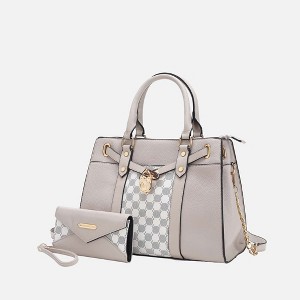 MKF Collection Christine Circular Print Vegan Leather Satchel Bag for Women with Matching Wallet by Mia K - 1 of 4