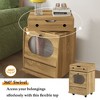 Famapy Robot - Shaped Bedside Cabinet with Ambient Lighting,Lockable Casters & Tempered Glass Window – Fun Storage for Kids’ Room - 2 of 4