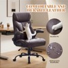 Ergonomic Office Chair, High Back Leather Executive Chair with Adjustable Height & Flip-Up Armrests, Swivel Computer Chair for Home Office - 4 of 4