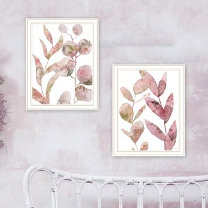 AZL1 Life Concept Wall Art 2 Piece Framed Abstract Meadow Flora Botanical Canvas for Modern Energetic Home Decor Display, Purple, 18"*23"*2" - 1 of 4