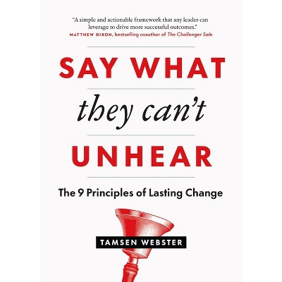 Say What They Can't Unhear - by  Tamsen Webster (Paperback)