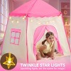Pink Princess Tent for Baby Toddler Girls Kids Play Tent with LED Star Lights Indoor & Outdoor Large Castle Tent for Girls Christmas Birthday Gift - 3 of 4