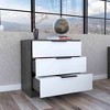 CAVINAS 3-Drawer Dresser,Modern Chest of Drawers with Metal Handles,Freestanding Storage Cabinets for Living Room,Entryway - 2 of 4