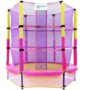 Machrus Bounce Galaxy 60" Indoor Spring-free Trampoline with Safety Net with stuffed Unicorn & keychain
