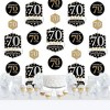 Big Dot of Happiness Adult 70th Birthday - Gold - Birthday Party DIY Dangler Backdrop - Hanging Vertical Decorations - 30 Pieces - 2 of 4