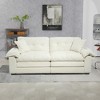 SKRAN 84" Loveseat Sofa, Chenille Wide Sofa Couch with Deep Seat, 2 Throw Pillows & Foam Cushions, Suitable for Living Room, Apartment - 2 of 4