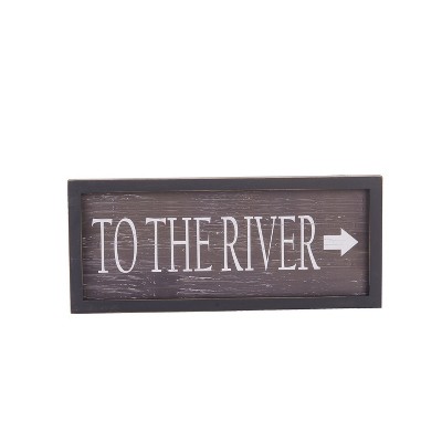 Beachcombers To The River Sign Wall Coastal Plaque Sign Wall Hanging Decor Decoration For The Beach 14 x 0.5 x 6 Inches.