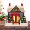 Cody Foster 10.5 Inch Merry & Bright Glitter Chalet Putz House Nutcracker Christmas Village Buildings - 2 of 4