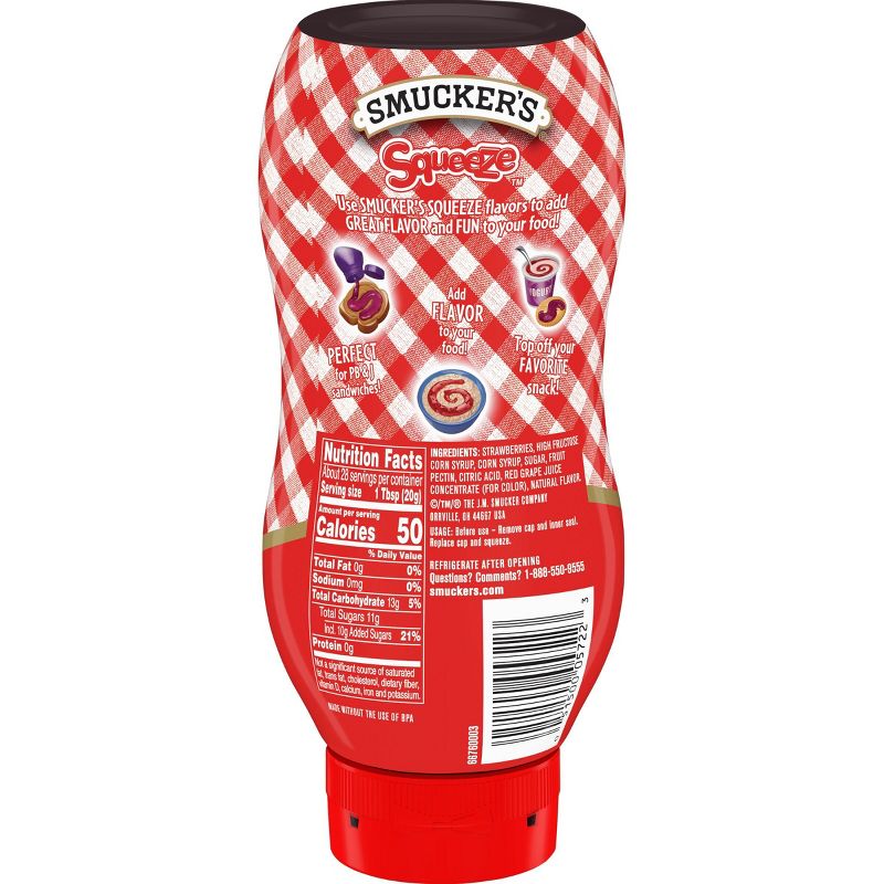 Smucker&#39;s Squeeze Strawberry Fruit Spread - 20oz, 3 of 7