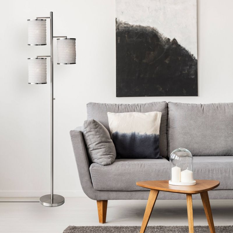 Bellows Tree Lamp Brushed Steel - Adesso, 3 of 6