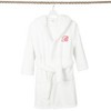 Personalized Linum Kids 100% Polyester SUPER PLUSH Double Brushed Hooded Bathrobe in Pink Script Font - 2 of 3