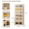Portable Stackable Shoe Rack Organizer with Magnetic Clear Doors – Large Plastic Storage Bins for Closet & Entryway - 4 of 4