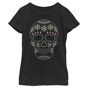 Girl's Lost Gods Halloween Sugar Skull T-Shirt - 1 of 4
