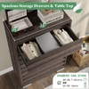 AMERLIFE 5 Drawer Dresser, Farmhouse 47" Tall Chest of Drawers with Slat Handles - 4 of 4