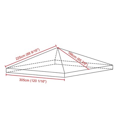 Yescom 10'x10' Brown Polyester Gazebo Canopy Replacement Top