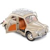 1956 Renault 4CV Beige Tourterelle with Roof Rack 1/18 Diecast Model Car by Solido - 2 of 4
