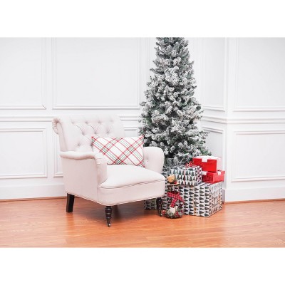 Holiday Red and Green Plaid Christmas Pillow