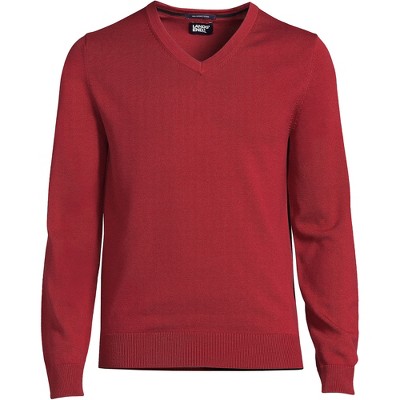 Lands' End Men's Big Fine Gauge Supima Cotton Vneck Sweater 4x Big