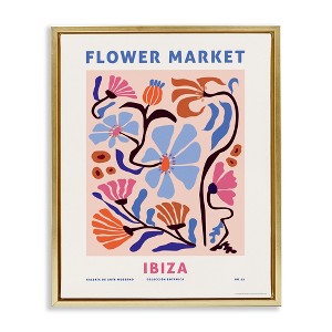 Stupell Industries Ibiza Flower Market Floating Frame Canvas Art - 1 of 4