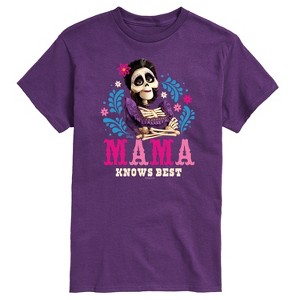 Men's Disney Imelda Mama Knows Best Short Sleeve Graphic T-Shirt - Purple - 2 X-Large - 1 of 4