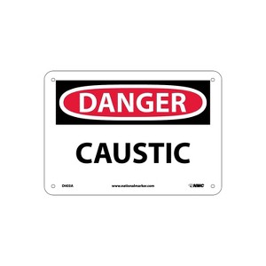 National Marker Caustic 7X10 .040 Aluminum Danger Sign D403A - 1 of 1