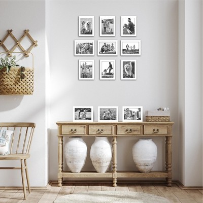 White 5x7 Classic Wall Picture Frame Set of 12