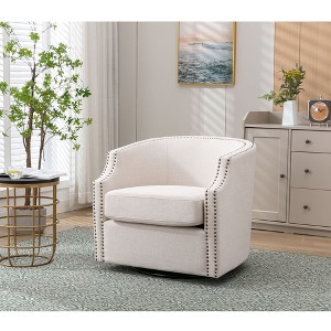 NicBex Swivel Chair Upholstered Accent Chair Comfy Chair Living Room Chair for Reading Room, Bedroom - 1 of 4