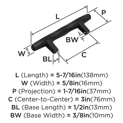 St. Vincent Matte Black Bronze 5.4" Bar Pull with Mounting Hardware