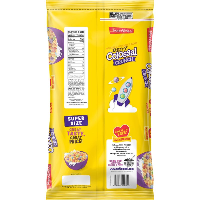 Malt O Meal Berry Colossal Crunch Cereal - 34.5Oz - Post, 3 of 8