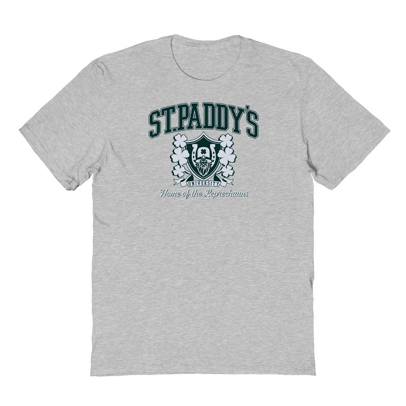 Rerun Island Men's St Paddys University Short Sleeve Graphic Cotton T-Shirt, 1 of 2