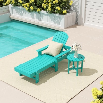 WestinTrends Dylan 2 Piece Adirondack Reclining Chaise Lounge With Arms