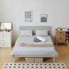 Karl Home Gray Wash Wood Bed Frame Queen Size Platform Bed with Headboard - 4 of 4