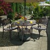 Costway 2PCS Patio Dining Bistro Chair All Weather Cast Aluminum Armrest Garden - 4 of 4