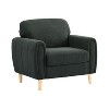 Serta Dublin Chair Charcoal: Upholstered Armchair, Polyester, Wood Legs, High-Density Foam - 3 of 4