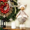 Northlight Standing Plush Moose with Matching Hat and Scarf Christmas Figure - 24.75" - Beige - 3 of 3