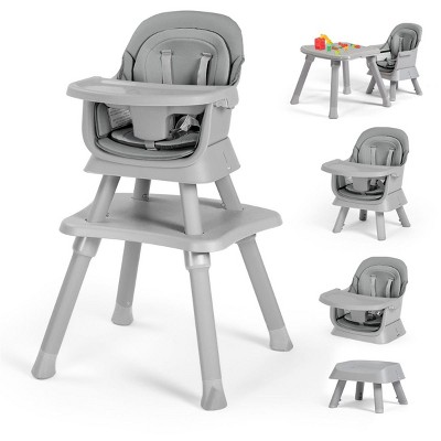 Kinder King 8 in 1 Baby High Chair, Coverts to Dining Booster Seat, Removable Tray & Double Seat Cover, Easy to Wipe
