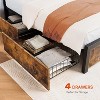 Acekool Industrial Platform Bed Frame with Wood Headboard & 4 Storage Drawers, Metal Mattress Foundation, No Box Spring Required - 4 of 4
