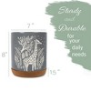 Elanze Designs Kitchen Utensil Holder With Non Slip Cork Base Large 8 Inch Ceramic Storage Crock Safari Animal Countertop Organizer Giraffe Gray - 2 of 4
