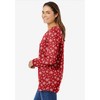Woman Within Perfect Printed Long-Sleeve V-Neck Tee - 4 of 4