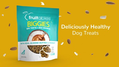 Fruitables Biggies Almond Butter Coconut Crunchy Dog Treats