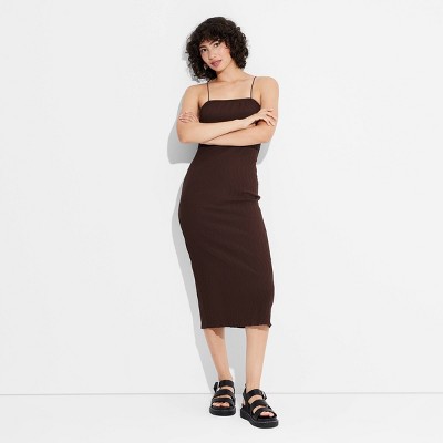 Women's Plisse Column Midi A-Line Dress - Wild Fable™