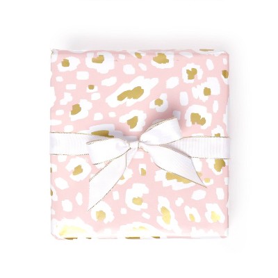 Animal Print Gift Wrap Pink/Metallic Gold - Spritz™