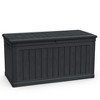 Gulches 230 Gallon Large Outdoor Storage XXL Deck Box, Black Waterproof Resin Lockable for Patio Furniture Cushions Garden Tools Pool Equipment - 3 of 4