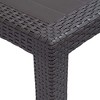 vidaXL Patio Table, Brown 59"x35.4"x28.3" Plastic Rattan Look - 4 of 4