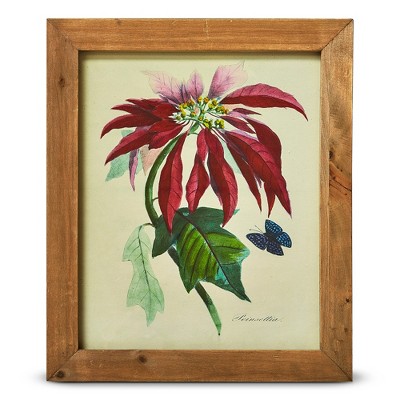 tagltd Poinsettia Vintage Wall Art